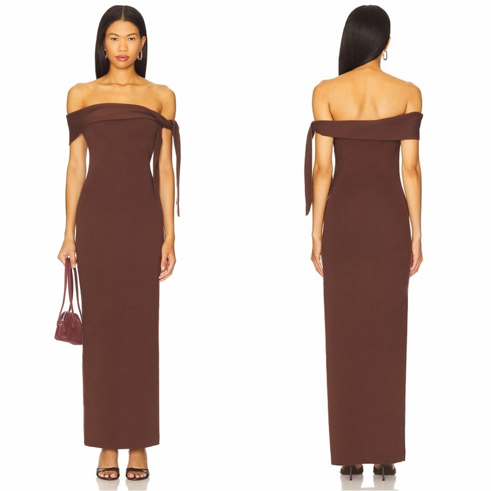 SNDYS Jaymes Maxi Dress in Chocolate